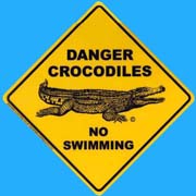 Roadsign Magnet - Crocodile